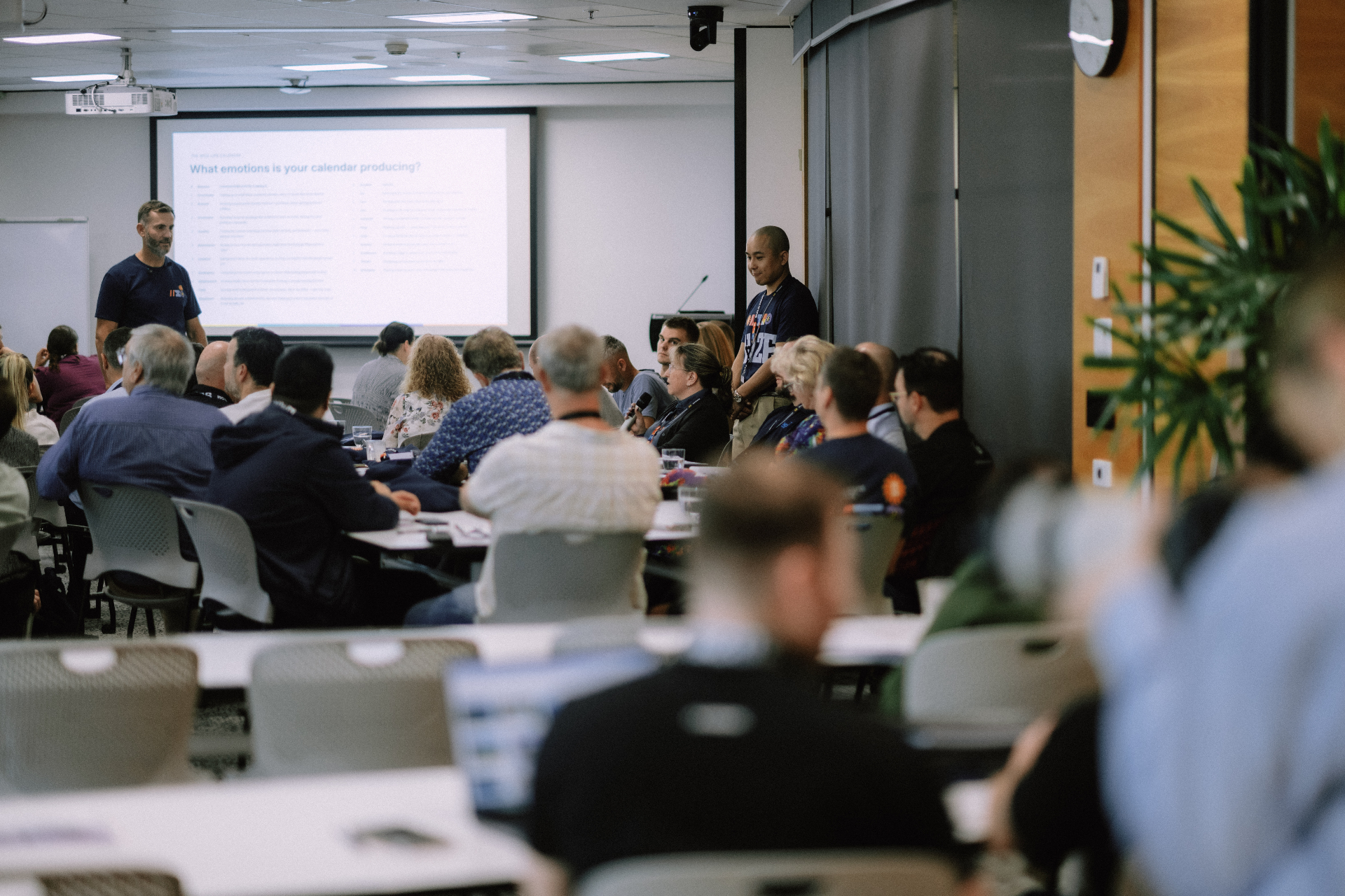 Wide room view during the May 25 Wize Intensive session