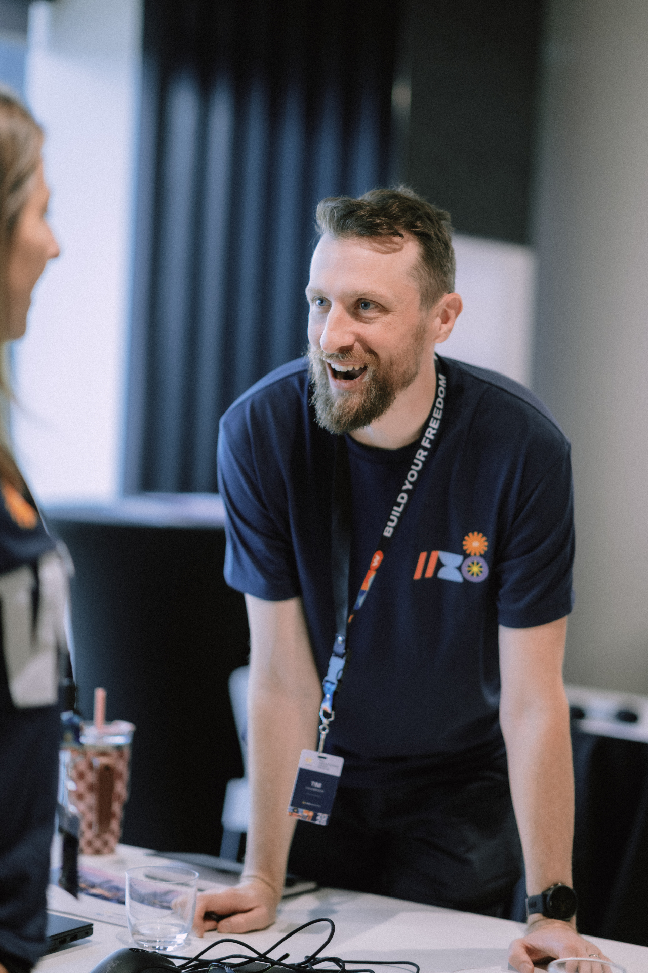 Wize team member in conversation during the May 25 Day 1 workshop
