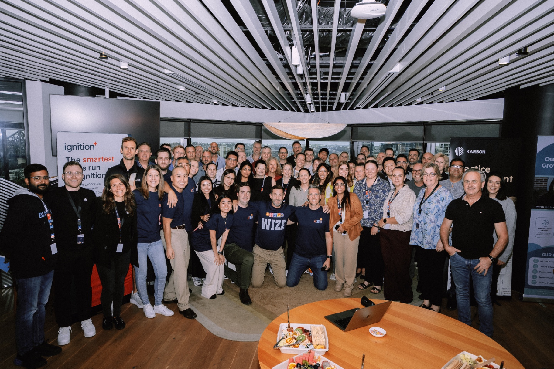 Large group photo of Wize Intensive Workshop attendees and team in Brisbane