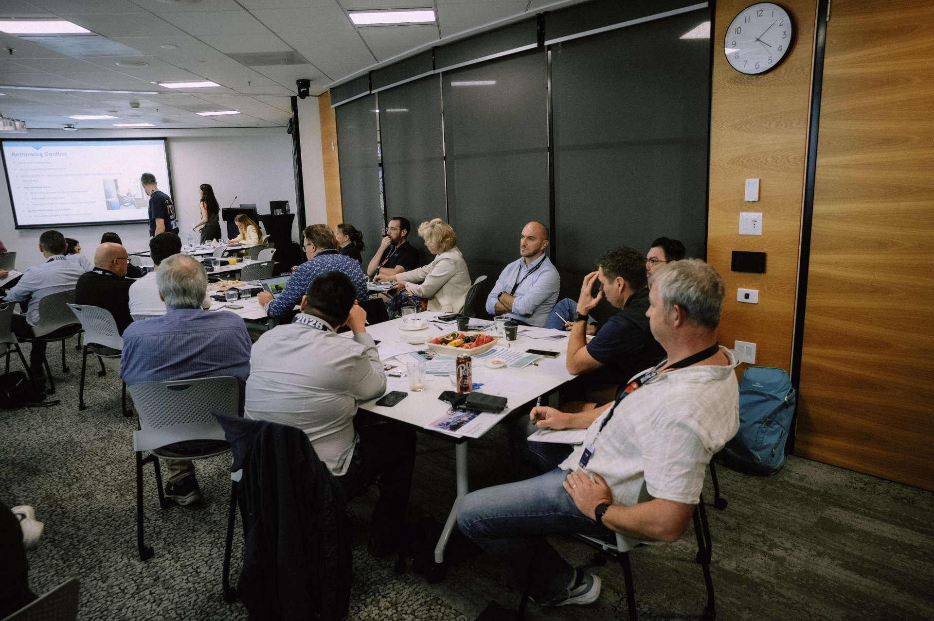 Participants listening during a Day 1 workshop discussion