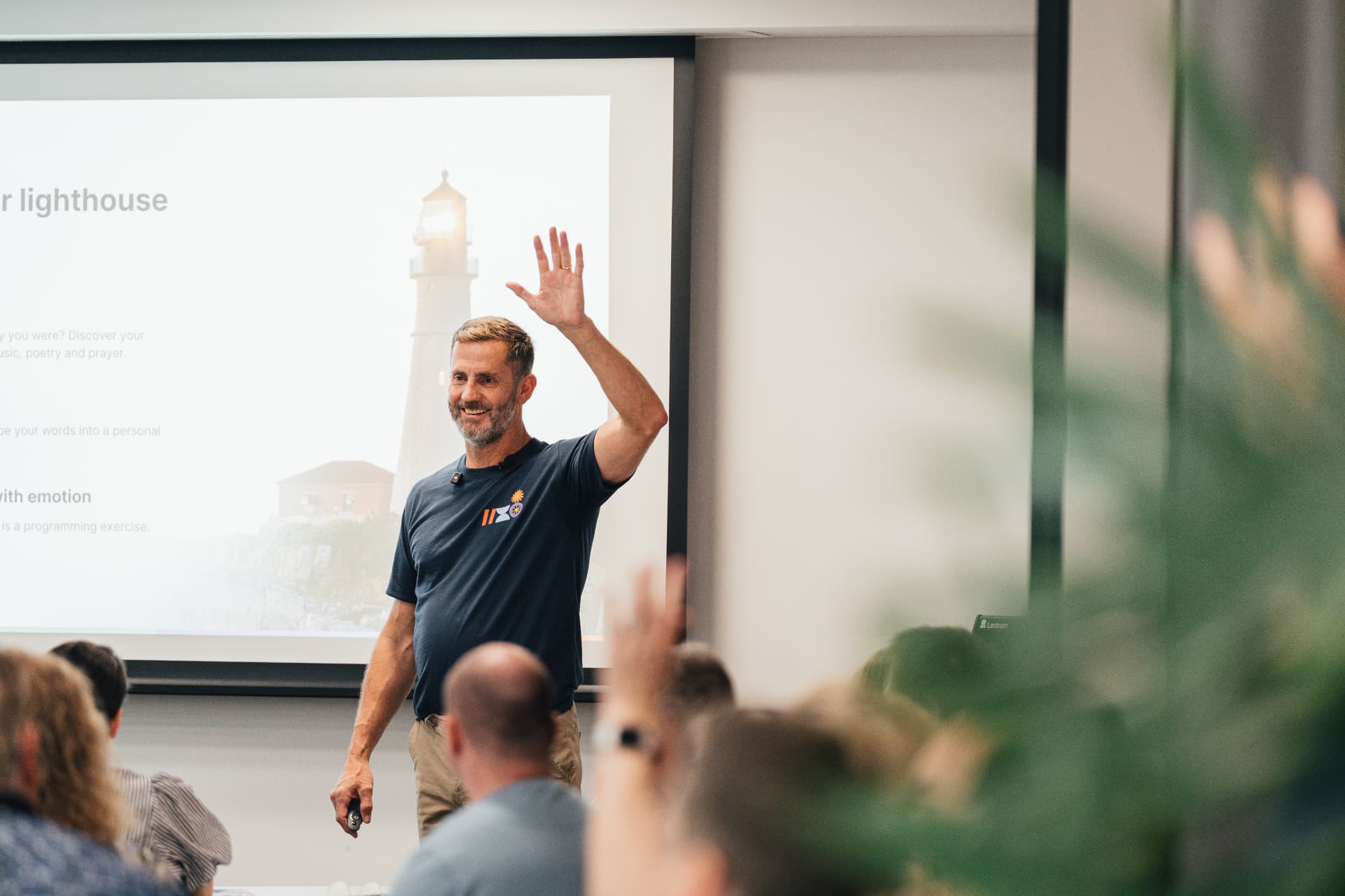 Jamie Johns teaching firm owners at a workshop