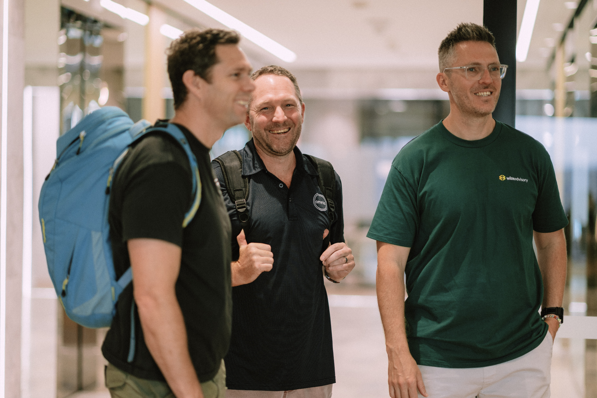 WizeAdvisory members arriving at a workshop