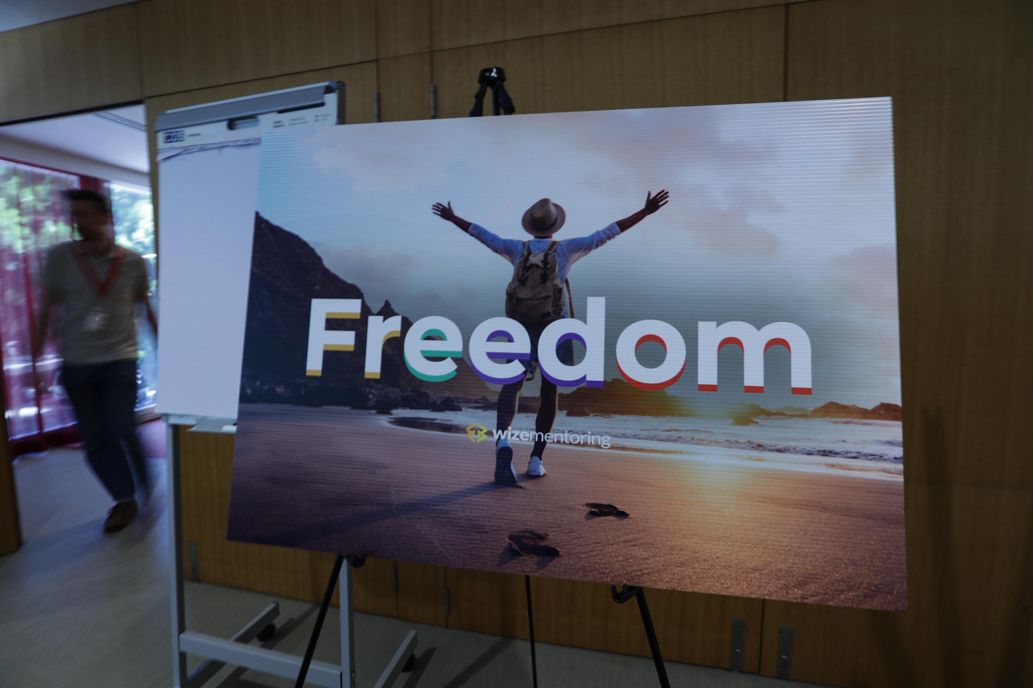 The Freedom stage at a Wize workshop