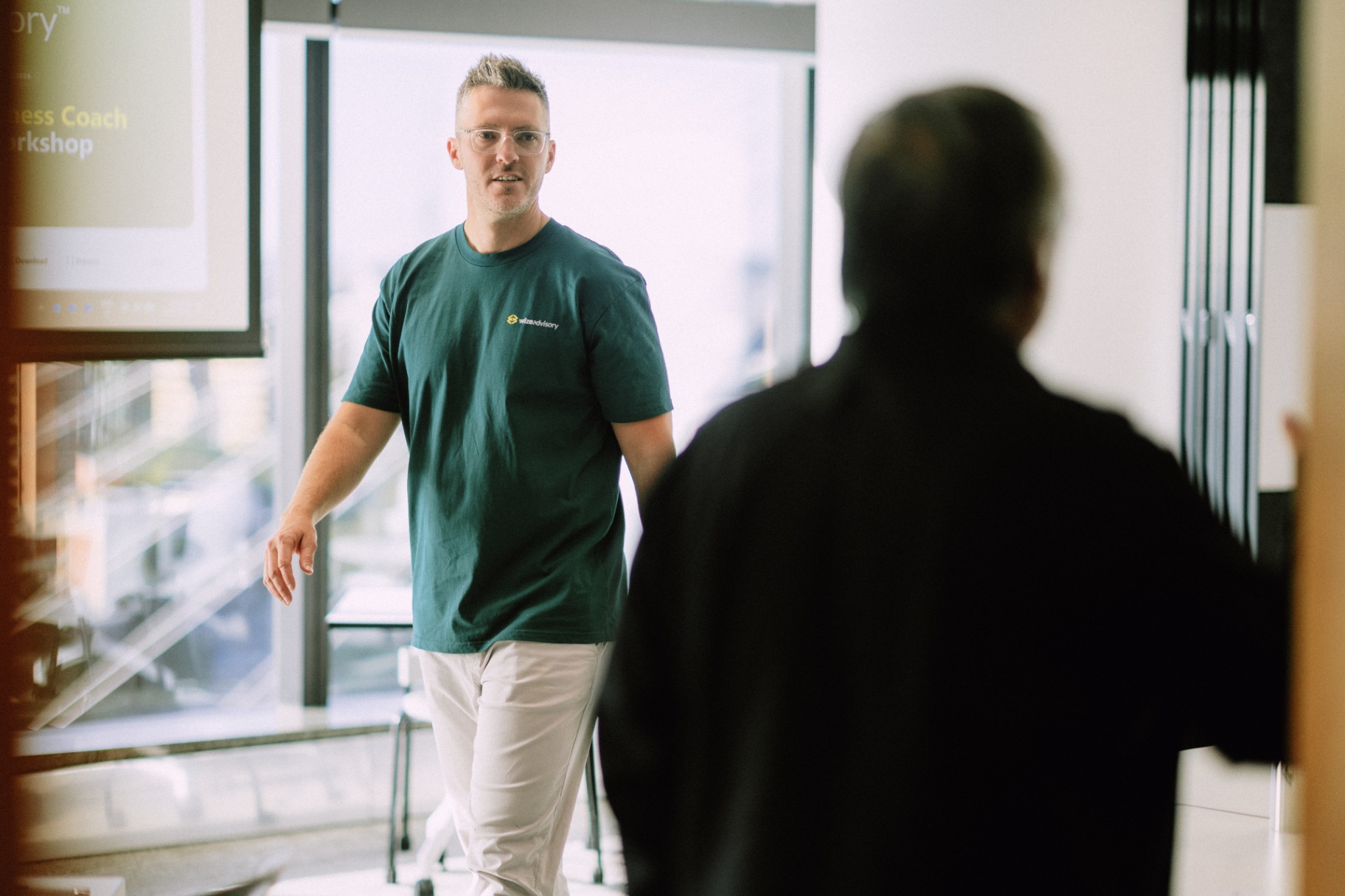 A Wize team leader guiding a workshop