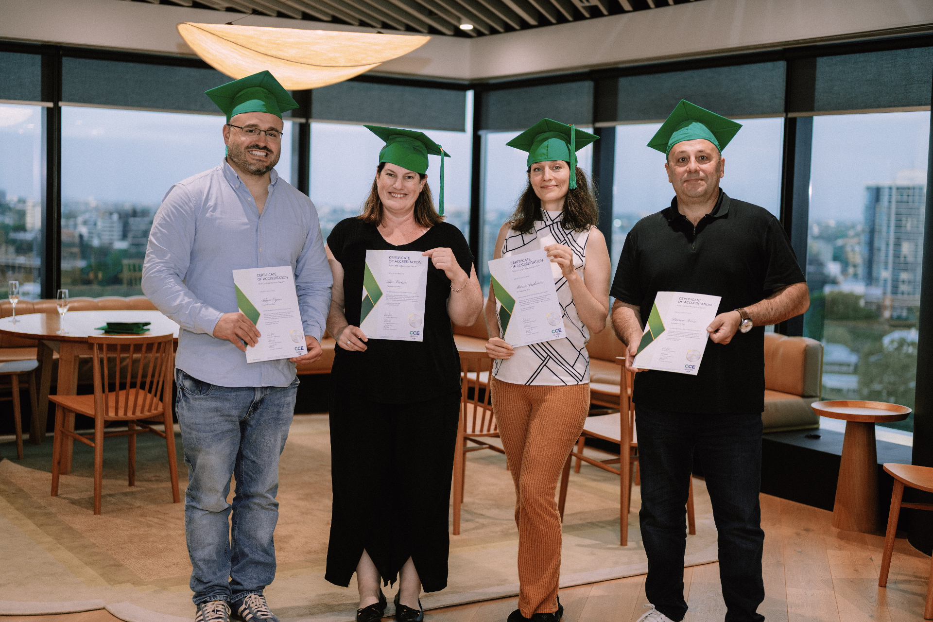 WizeAdvisory members celebrating their certification